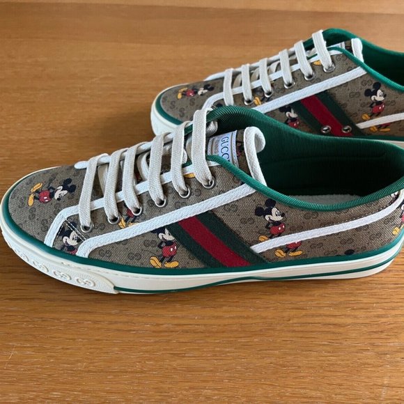 Gucci x Disney Tennis 1977 Mickey Mouse GG Supreme Monogram Sneakers G8 size 8 main image 7